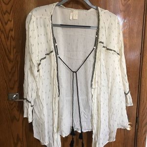 Cream and black cardigan